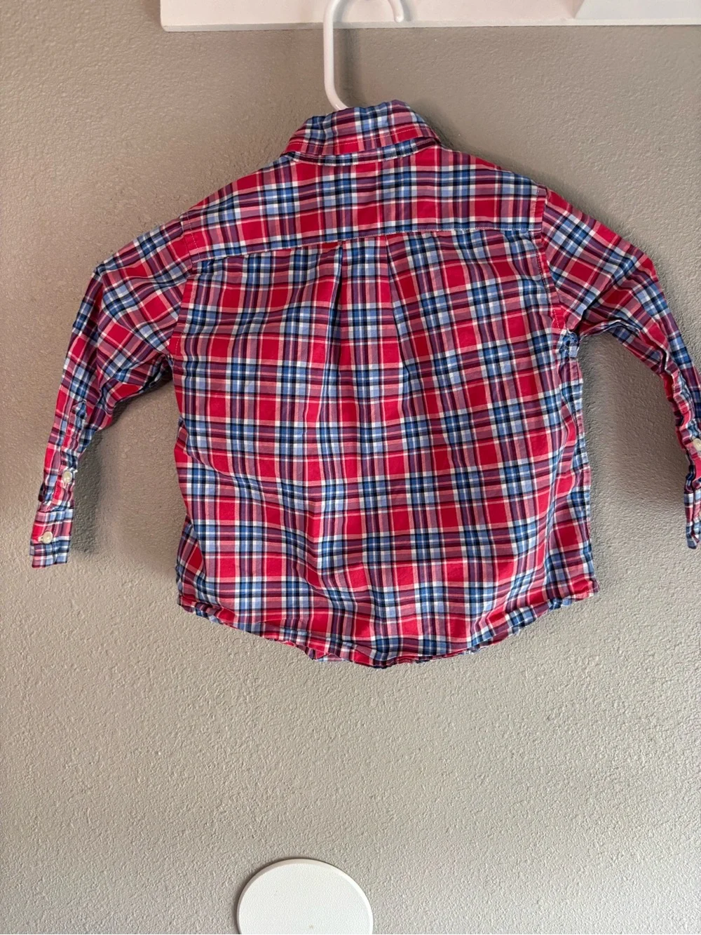 Ralph Lauren Red and Blue Plaid Button-Down Shirt